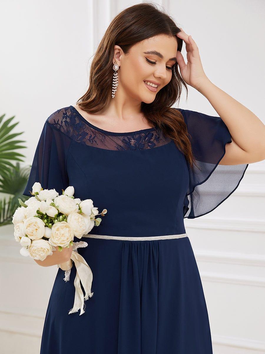 Women's Casual Boat Neck A-Line Midi Dress with Irregular Hem(Final Sale) - Image 47