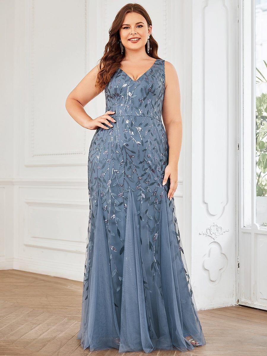 ever ORIEL|Women's Double V-Neck Fishtail Sequins Wedding Guest Dress - Image 23