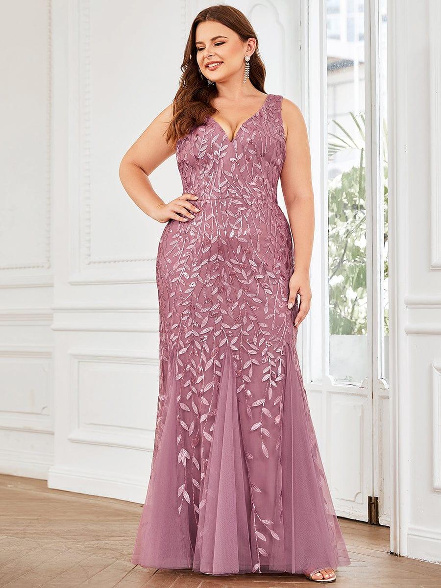 ever ORIEL|Women's Double V-Neck Fishtail Sequins Wedding Guest Dress - Image 40