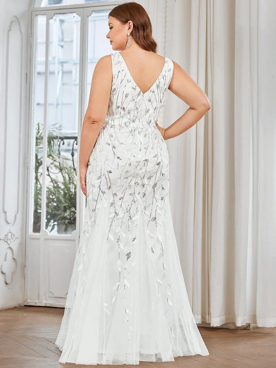 ever ORIEL|Women's Double V-Neck Fishtail Sequins Wedding Guest Dress - Image 53