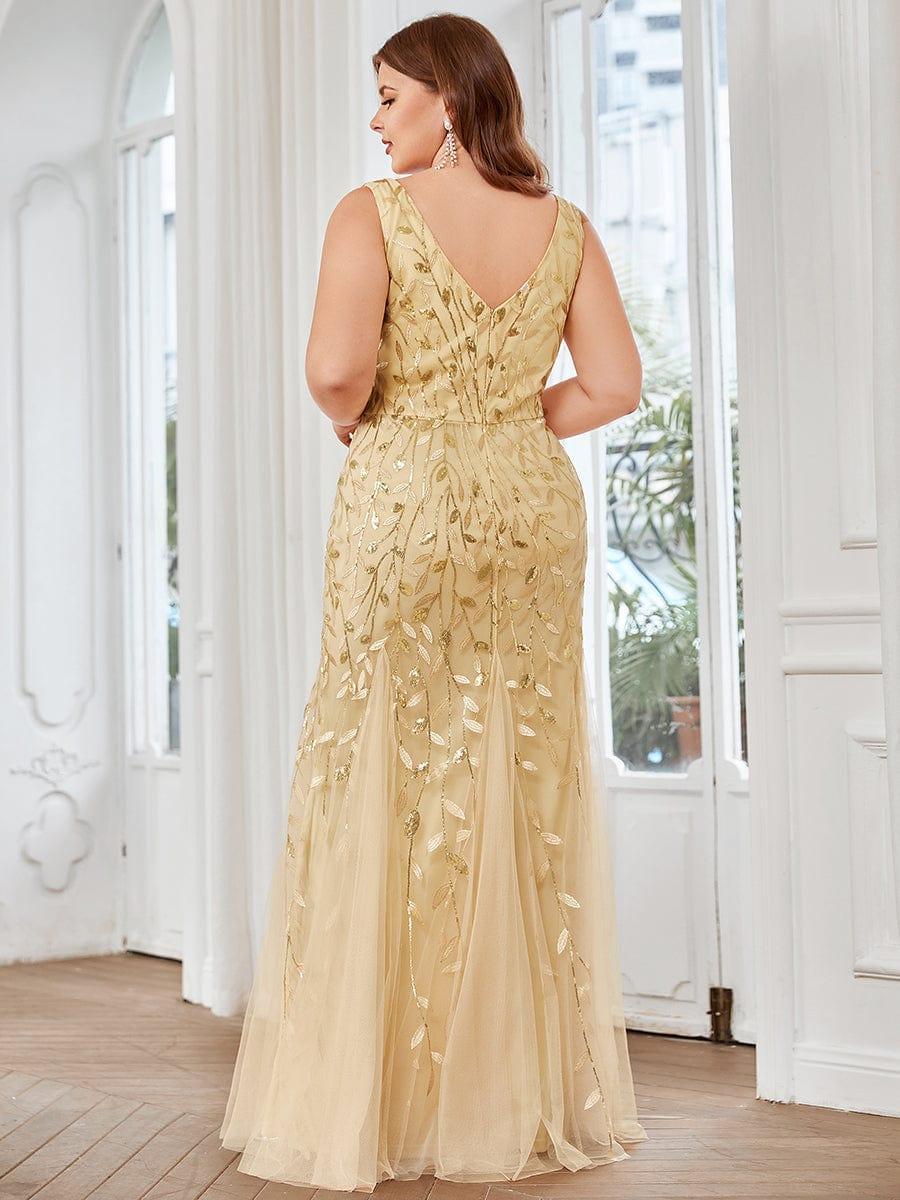 ever ORIEL|Women's Double V-Neck Fishtail Sequins Wedding Guest Dress - Image 59