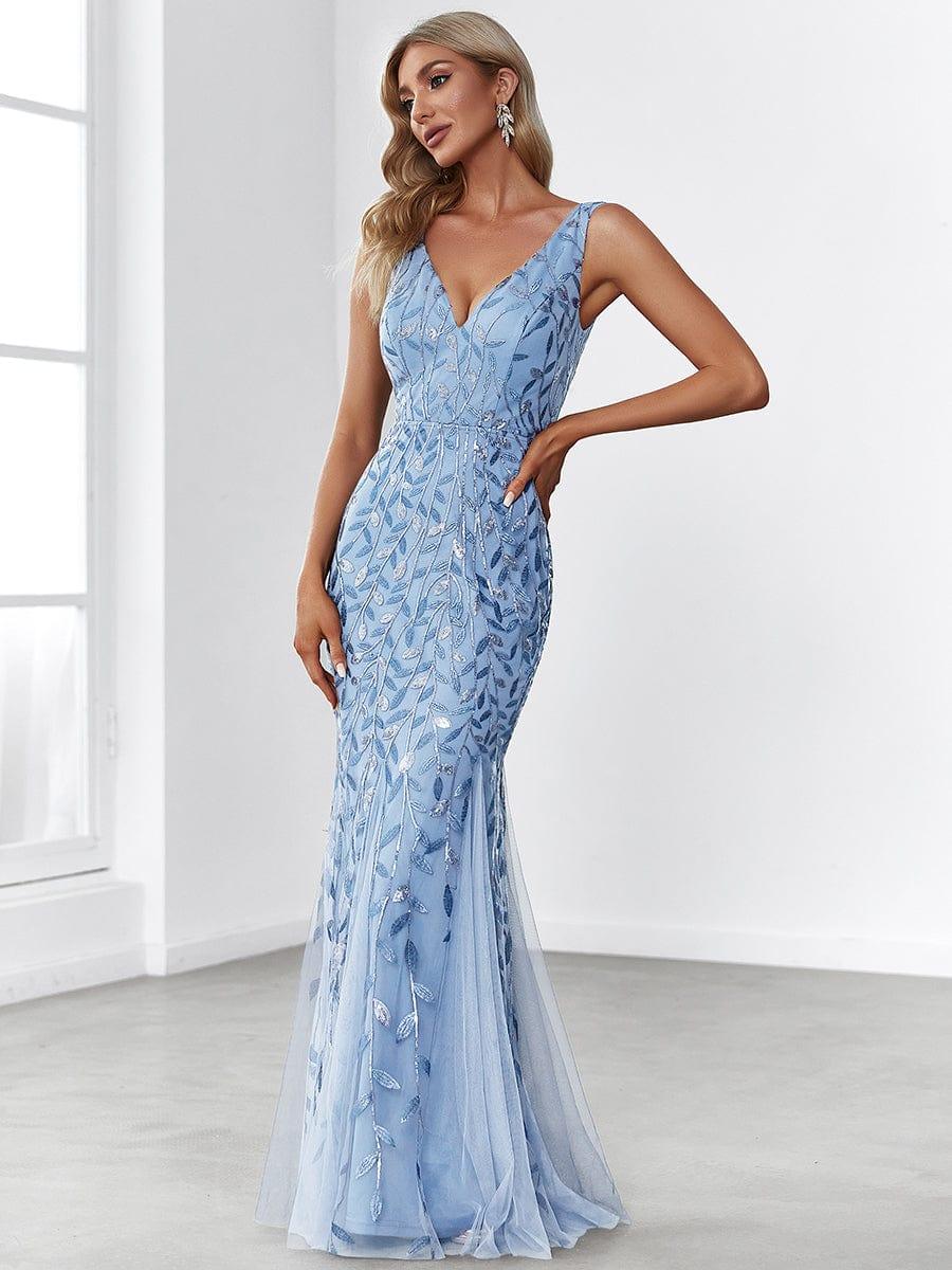 ever ORIEL|Women's Double V-Neck Fishtail Sequins Wedding Guest Dress - Image 64