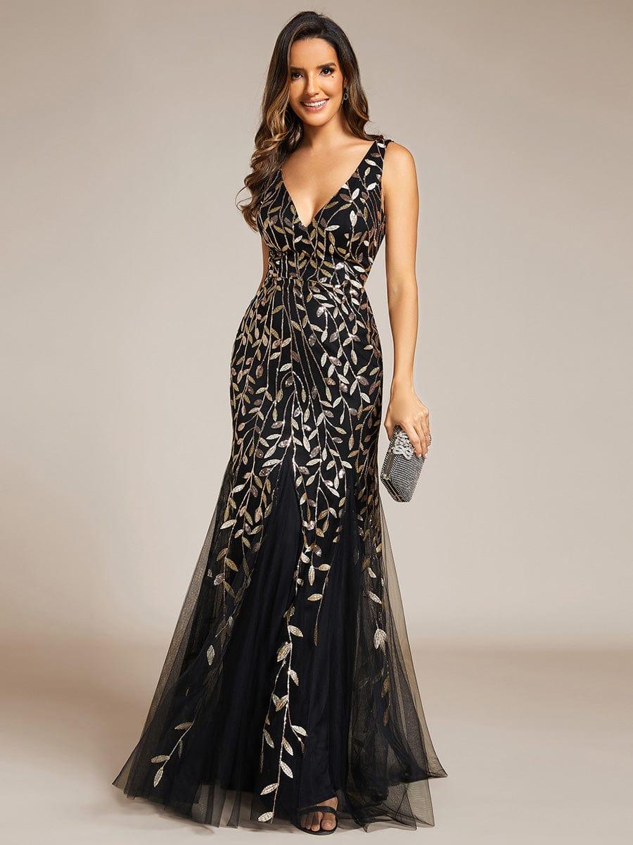 ever ORIEL|Women's Double V-Neck Fishtail Sequins Wedding Guest Dress - Image 82