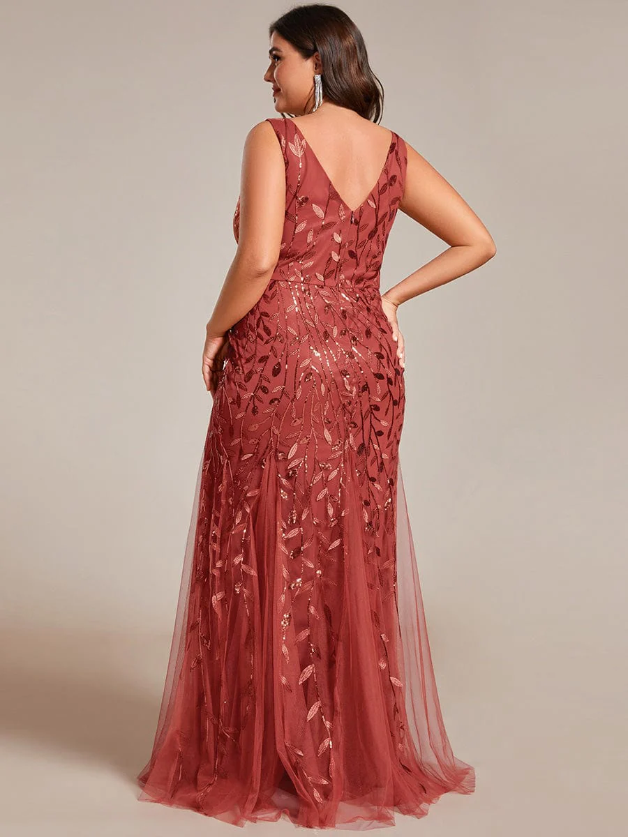 ever ORIEL|Women's Double V-Neck Fishtail Sequins Wedding Guest Dress - Image 84