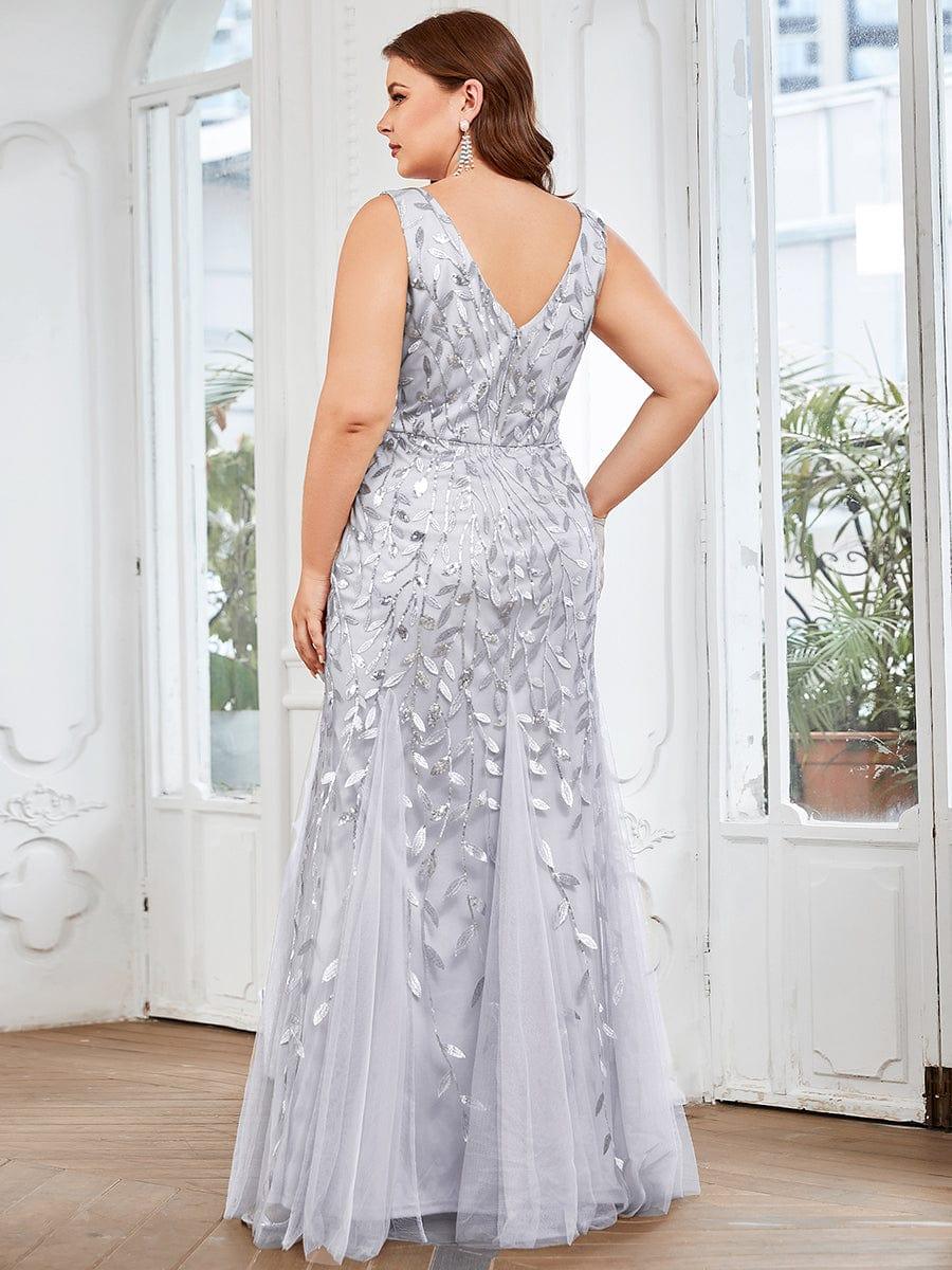 ever ORIEL|Women's Double V-Neck Fishtail Sequins Evening Dress - Image 22