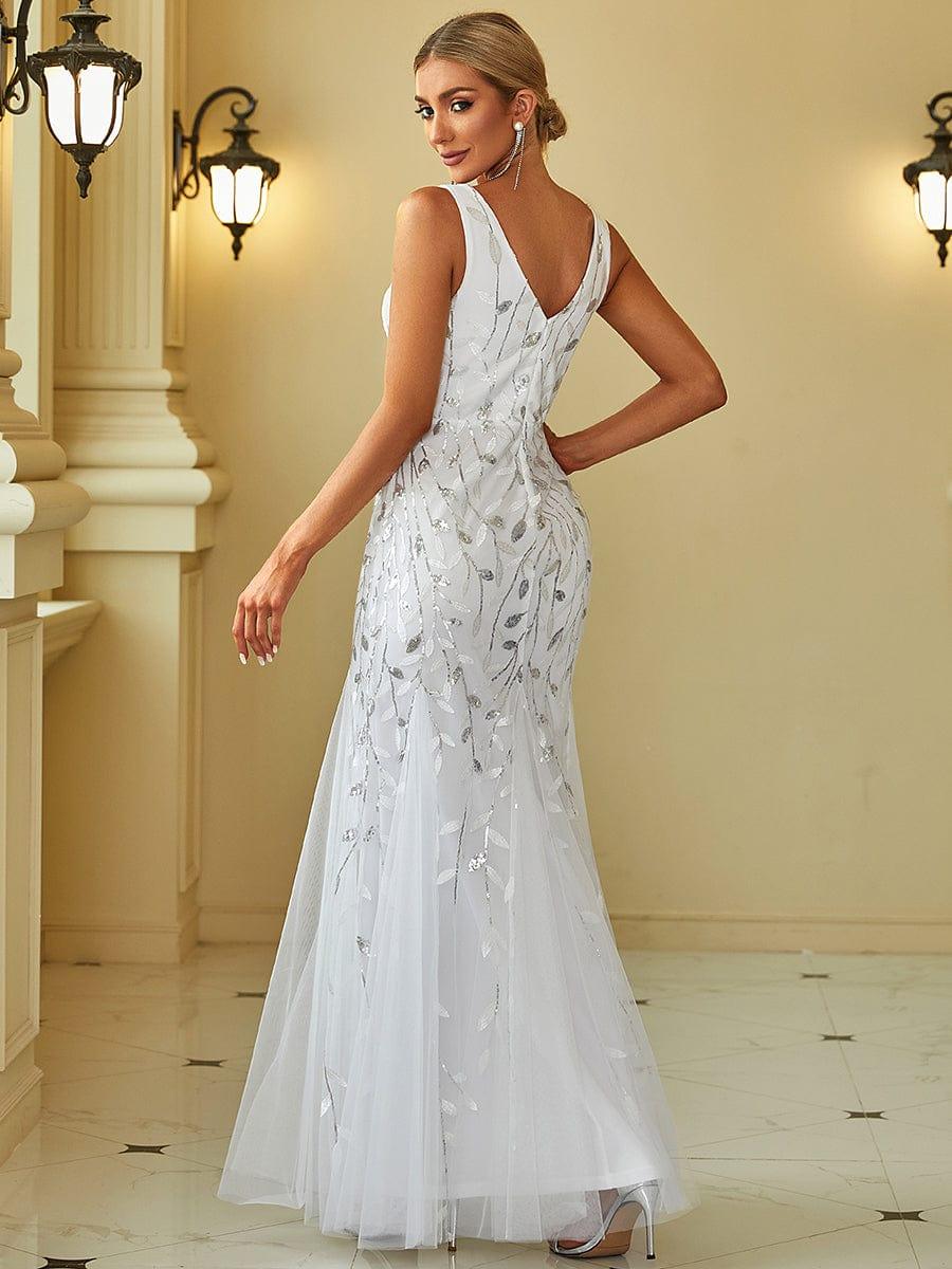 ever ORIEL|Women's Double V-Neck Fishtail Sequins Evening Dress - Image 52