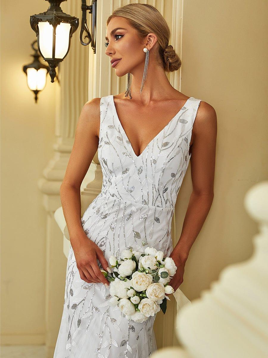 ever ORIEL|Women's Double V-Neck Fishtail Sequins Evening Dress - Image 54