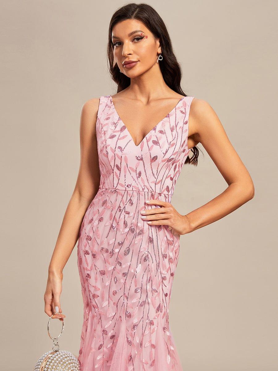 ever ORIEL|Women's Double V-Neck Fishtail Sequins Evening Dress - Image 65