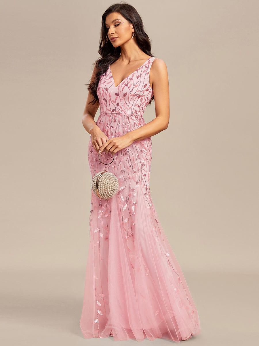 ever ORIEL|Women's Double V-Neck Fishtail Sequins Evening Dress - Image 67