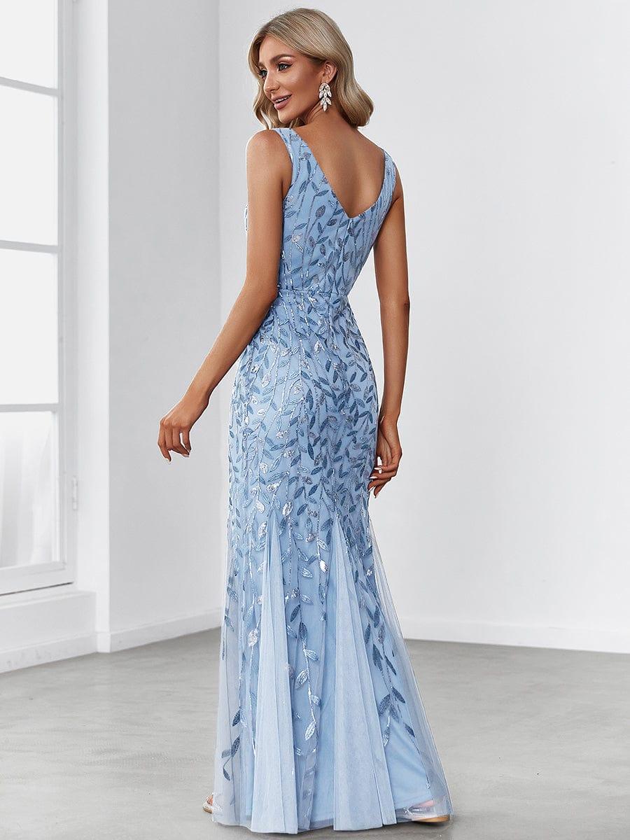 ever ORIEL|Women's Double V-Neck Fishtail Sequins Evening Dress - Image 74