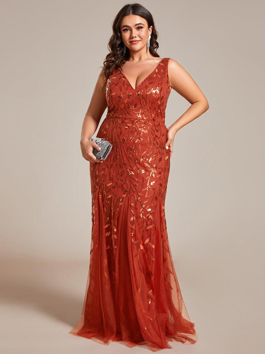 ever ORIEL|Women's Double V-Neck Fishtail Sequins Evening Dress - Image 83