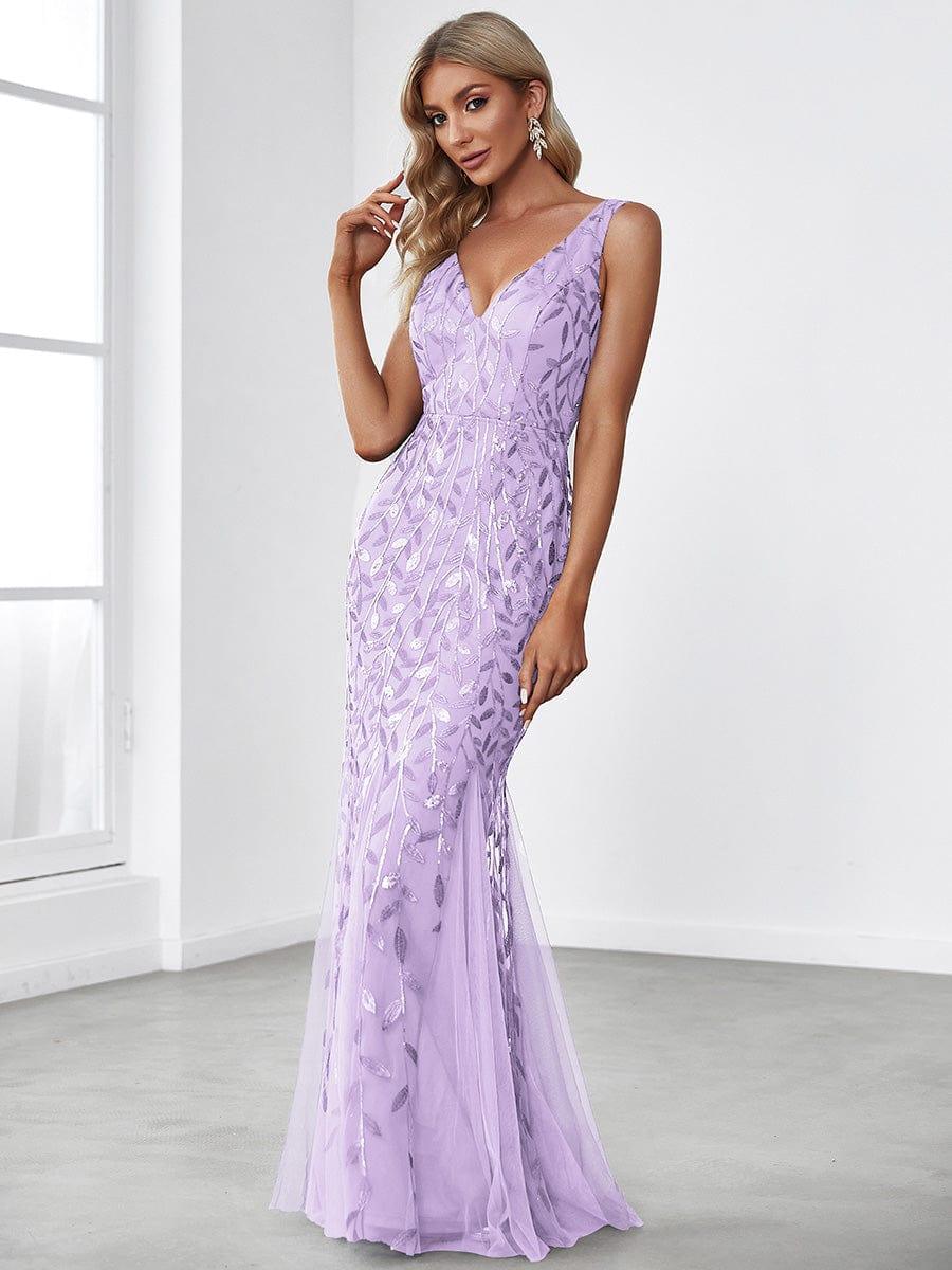 ever ORIEL|Women's Double V-Neck Fishtail Sequins Evening Dress - Image 88
