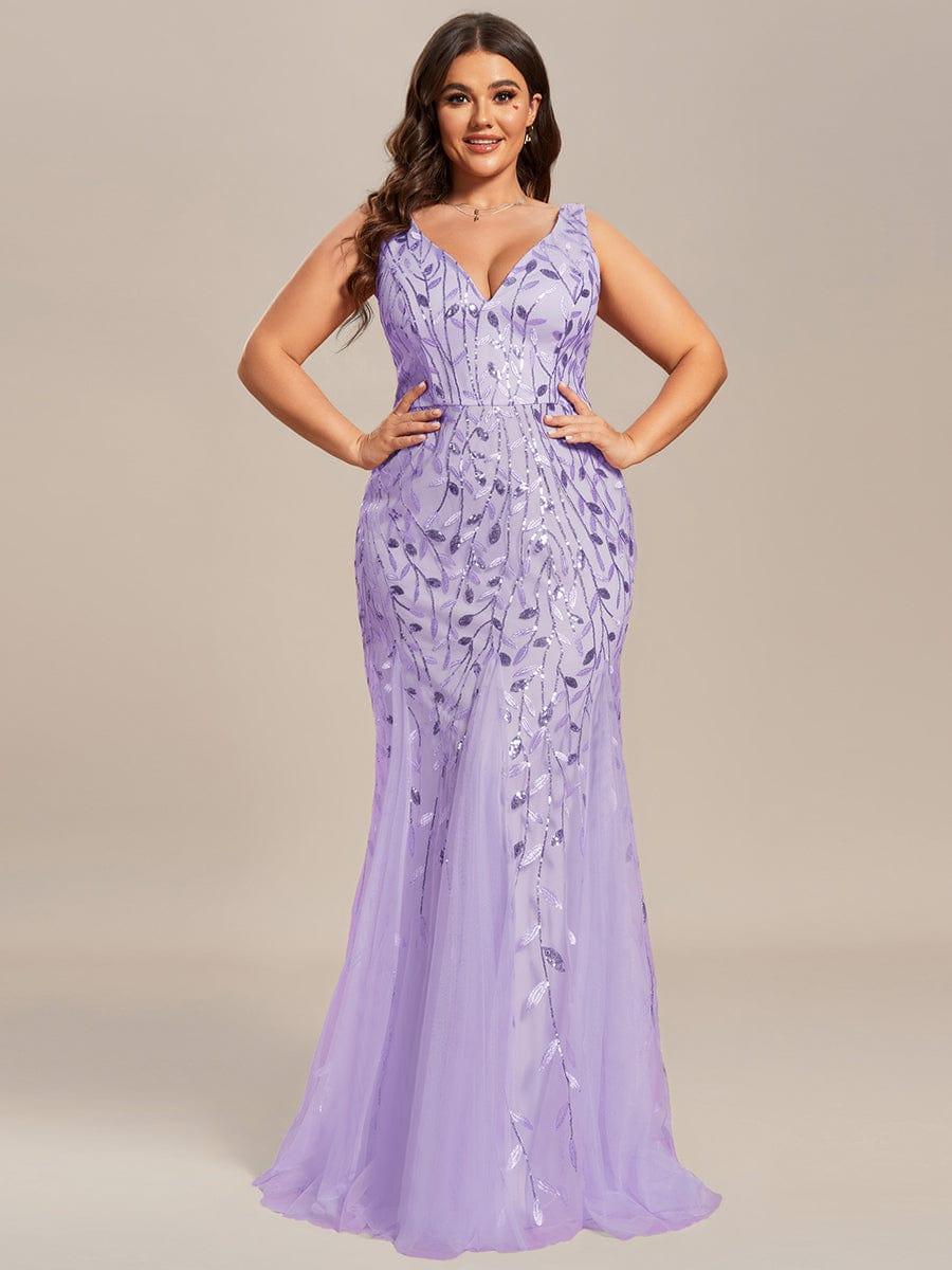 ever ORIEL|Women's Double V-Neck Fishtail Sequins Evening Dress - Image 89